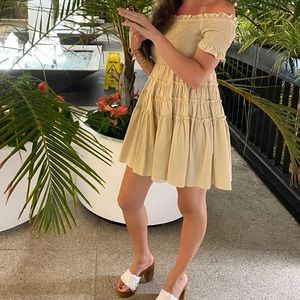 Modern Vintage Boutique Beige Dress